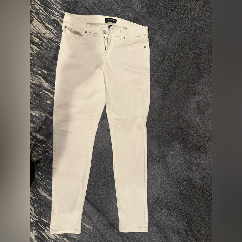 Banana Republic Skinny Fit White Jeans